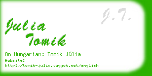 julia tomik business card