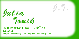 julia tomik business card